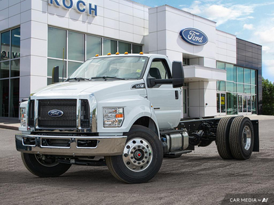 NEW 2026 Ford Super Duty F-750 REGULAR CAB DOCK HGT - Oxford White Exterior - $122,946 - Stock #E60001 - VIN 1FDPF7DX2TDF00666
