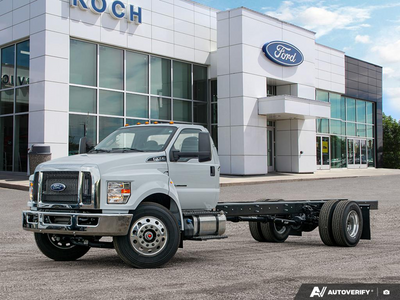 NEW 2026 Ford Super Duty F-750 REGULAR CAB DOCK HGT - Oxford White Exterior - $123,523 - Stock #E60036 - VIN 1FDPF7DX6TDF04946