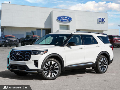 NEW 2027 Ford Explorer Platinum - Star White Tri-Coat Exterior - $67,427 - Stock #D70032 - VIN 1FMUK8HHXVGA17841