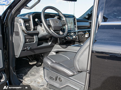NEW 2027 Ford F-450 Super Duty Platinum - BLACK ONYX/BLUE LEATHER Interior - $136,488 - Stock #D70078 - VIN 1FT8W4DM8VEC39067